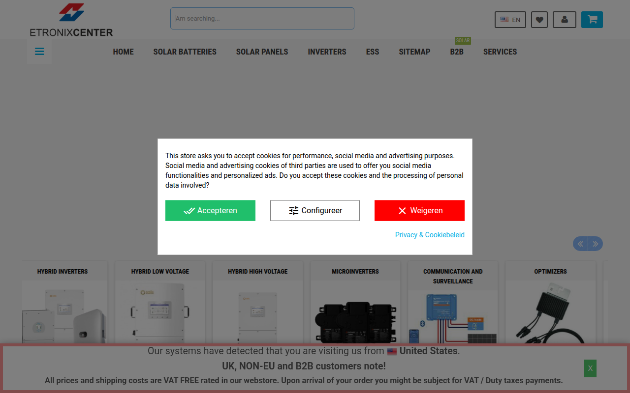 Screenshot van etronixcenter.com