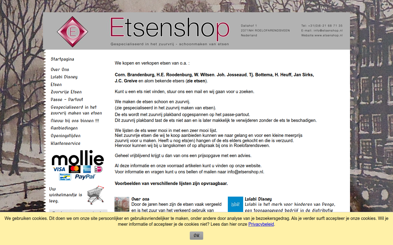 Screenshot van etsenshop.nl