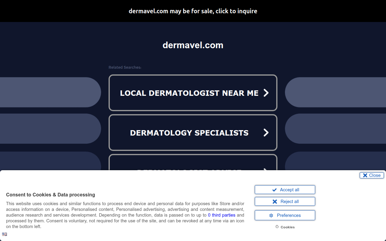 Screenshot van eu.dermavel.com
