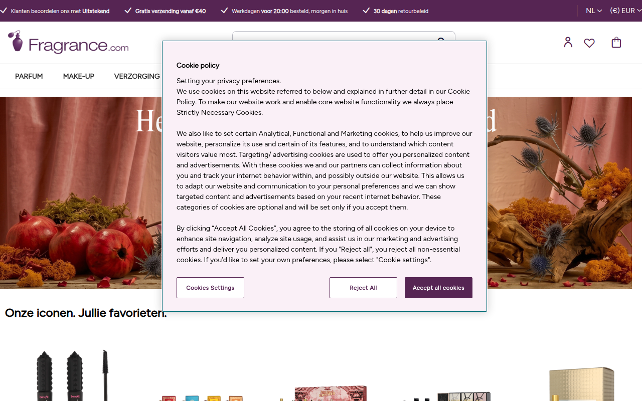 Screenshot van eu.fragrance.com