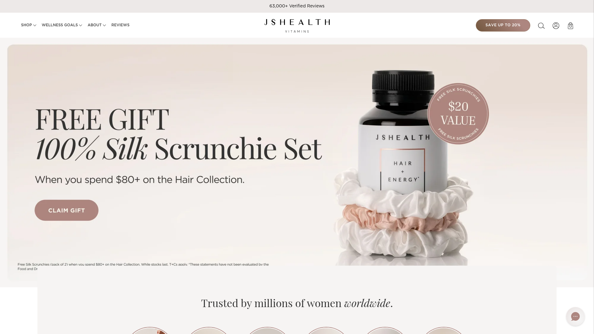Screenshot van eu.jshealthvitamins.com