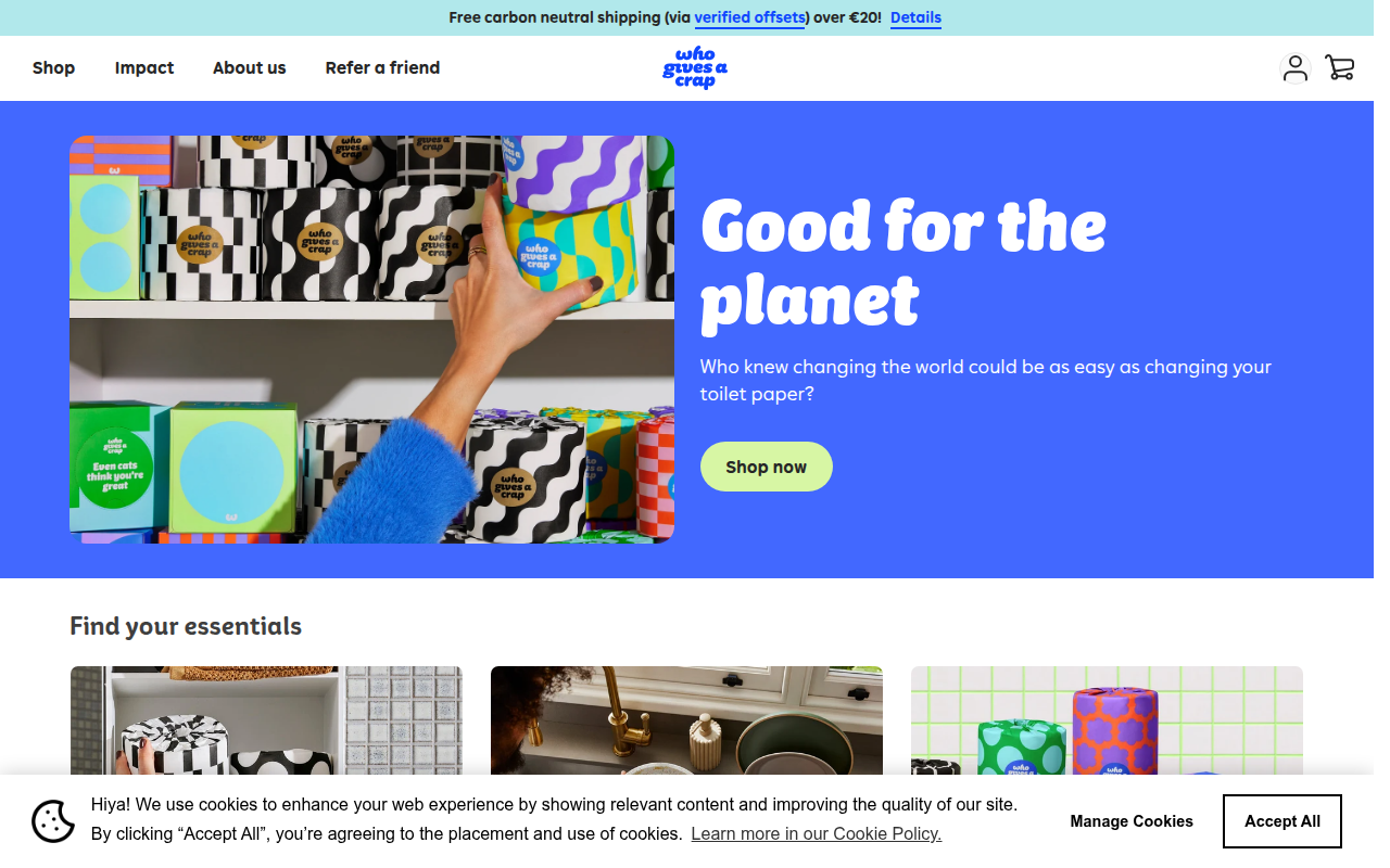 Screenshot van eu.whogivesacrap.org