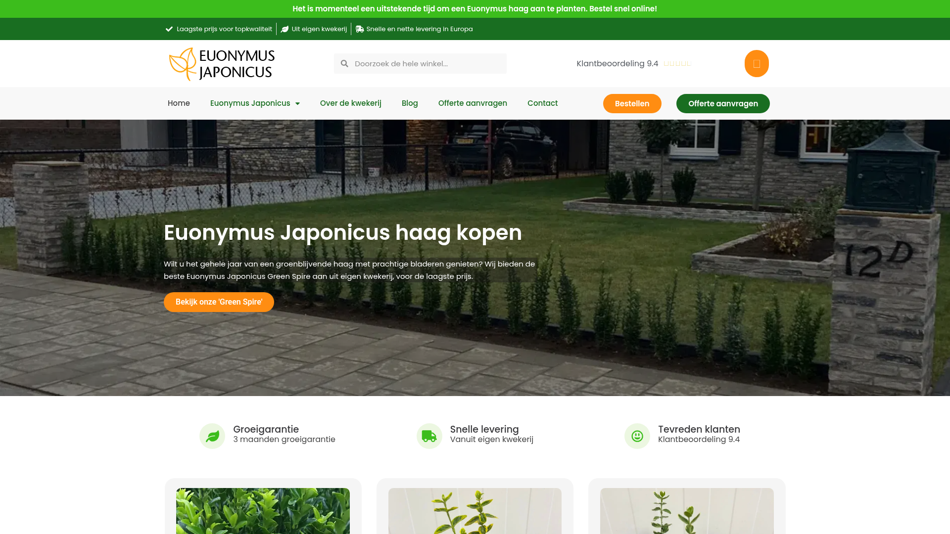 Screenshot van euonymusjaponicus.nl
