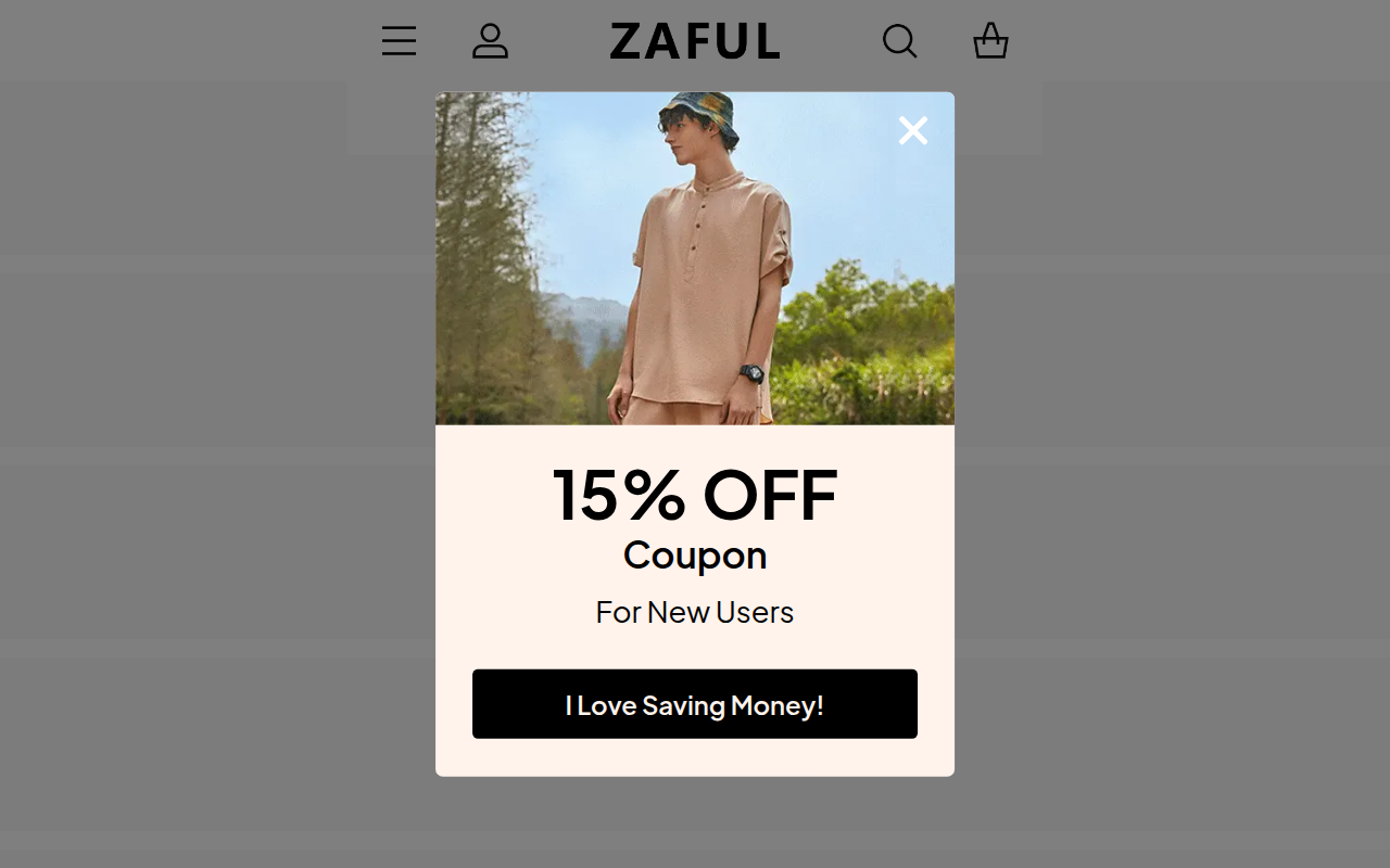 Screenshot van eur-m.zaful.com