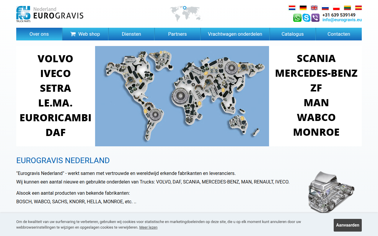 Screenshot van eurogravis.eu