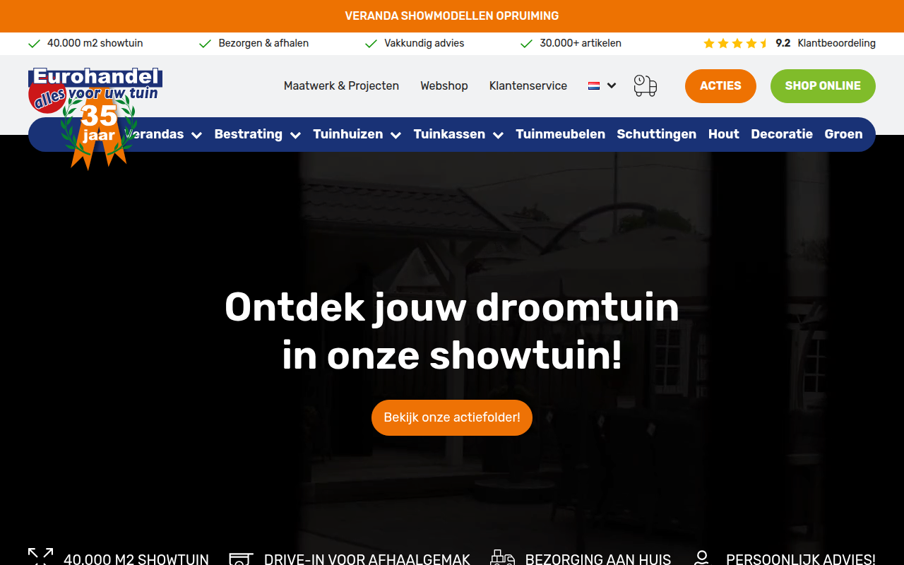 Screenshot van eurohandel.nl