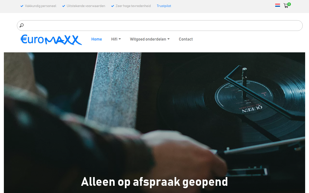 Screenshot van euromaxx.nu