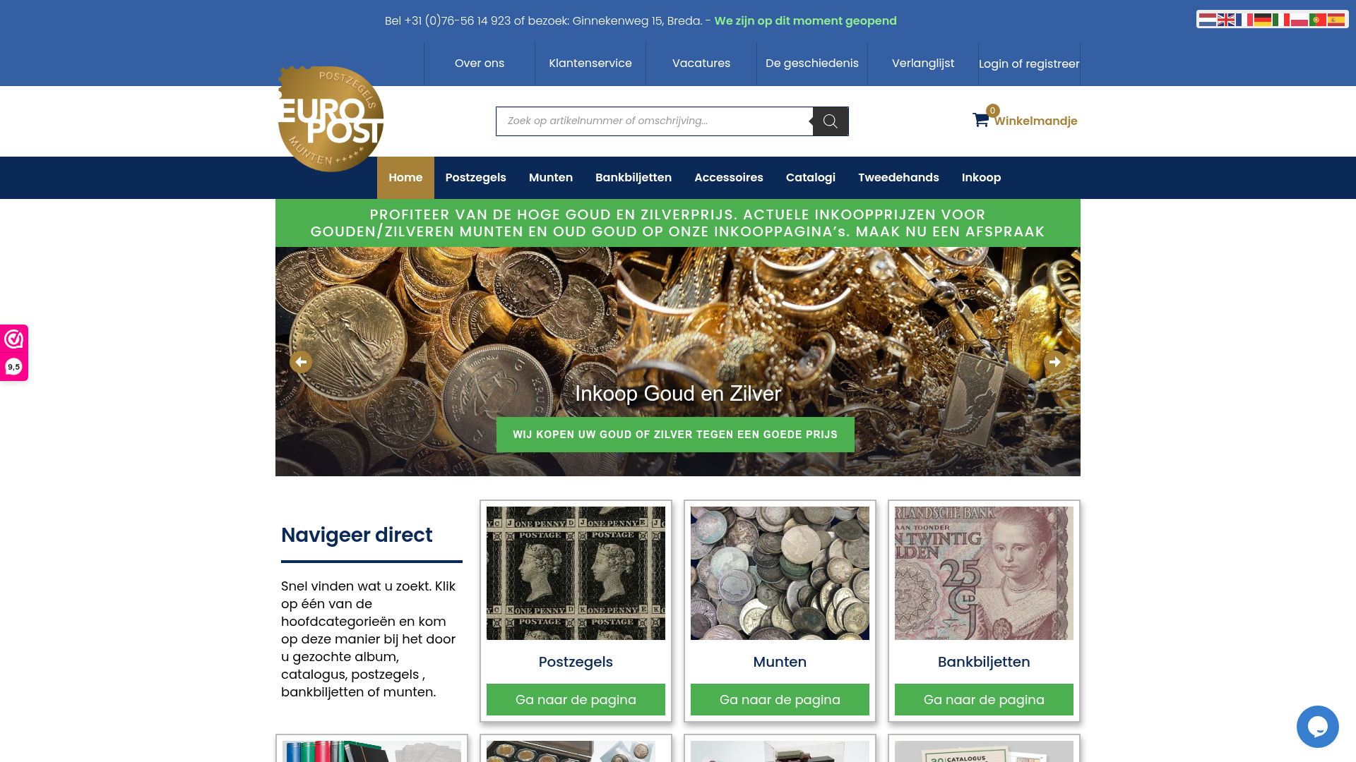 Screenshot van europost.nl