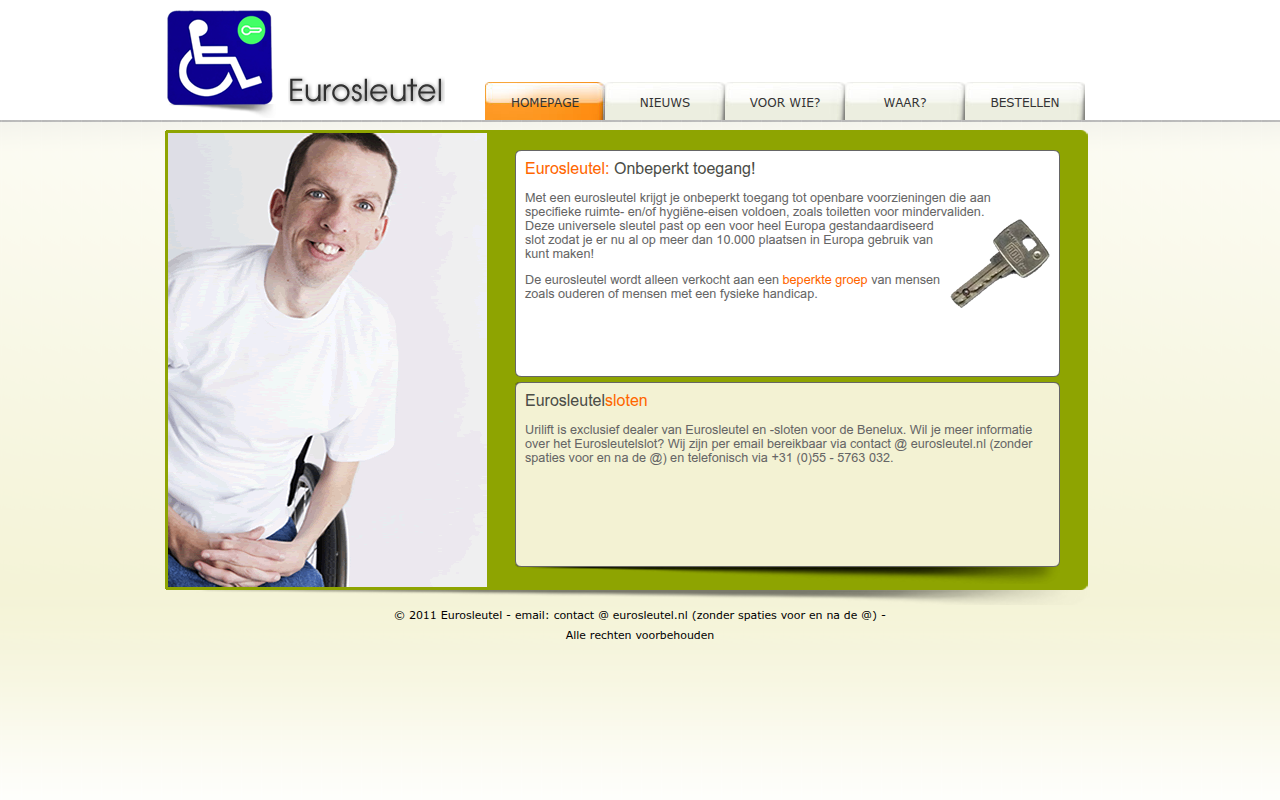 Screenshot van eurosleutel.nl