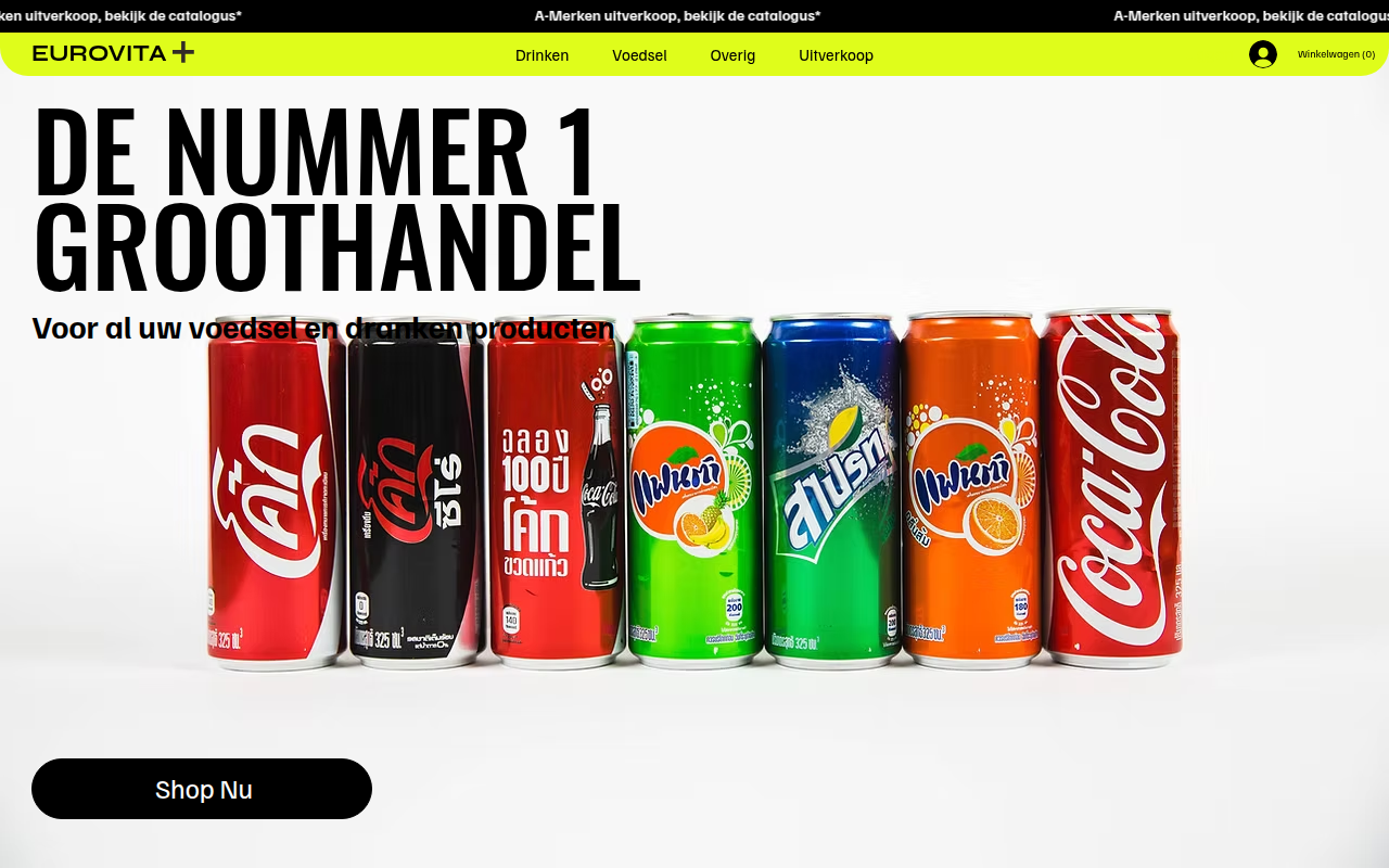 Screenshot van eurovita.nl