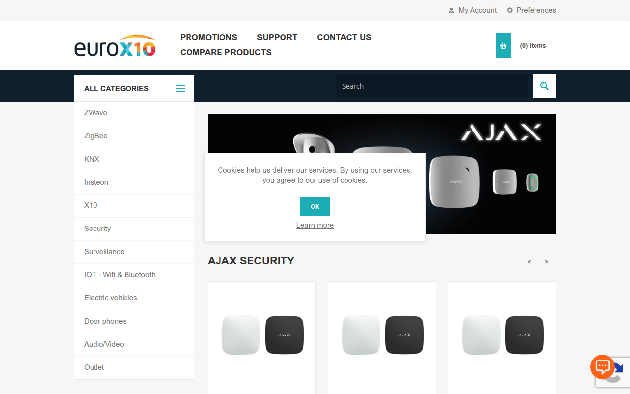 Screenshot van eurox10.com