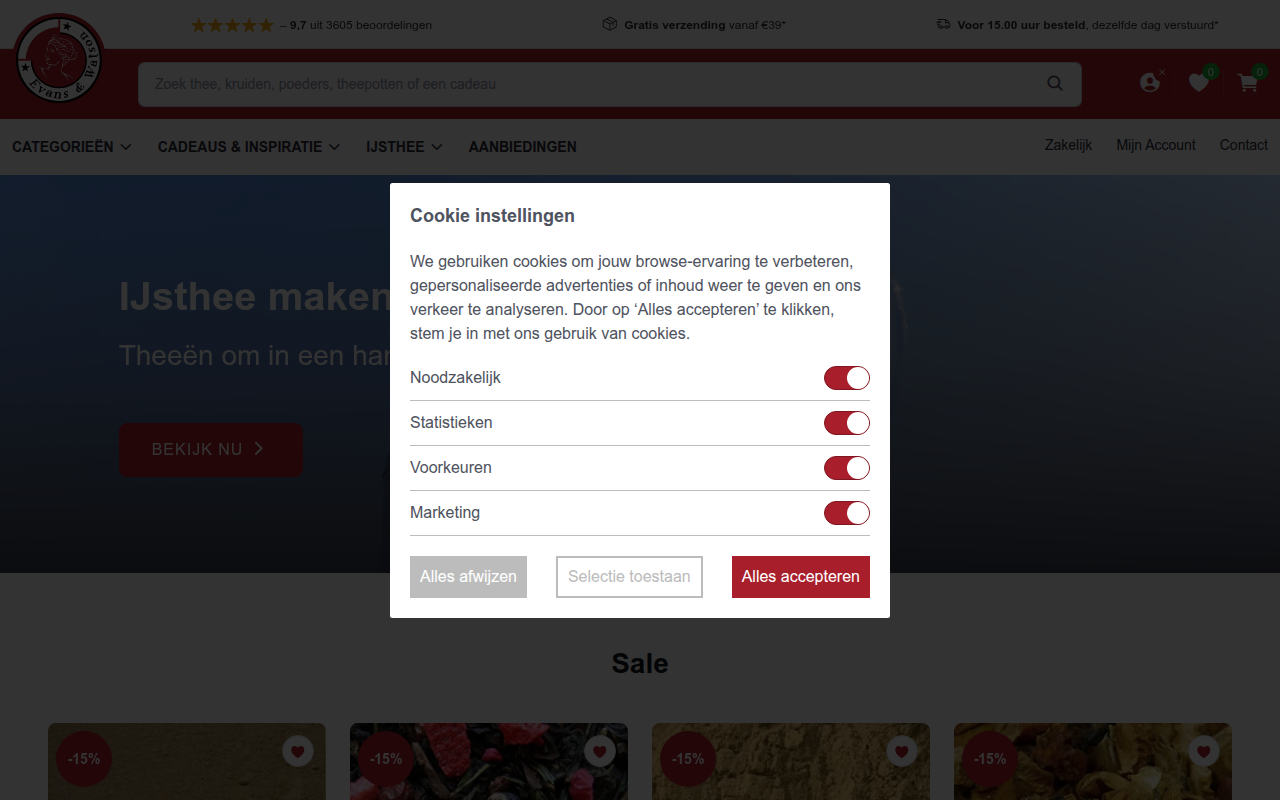 Screenshot van evansnwatson.nl