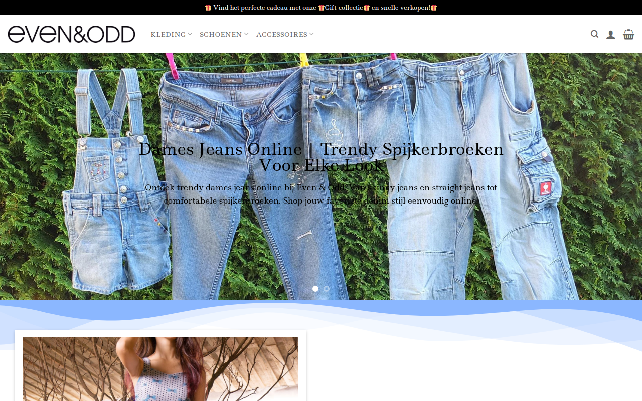 Screenshot van evenenodd.com