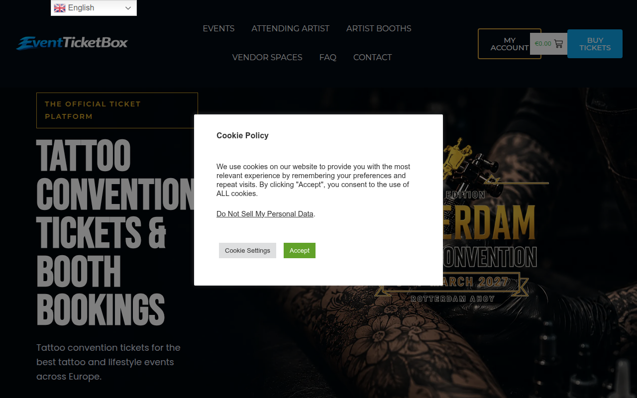 Screenshot van eventticketbox.com