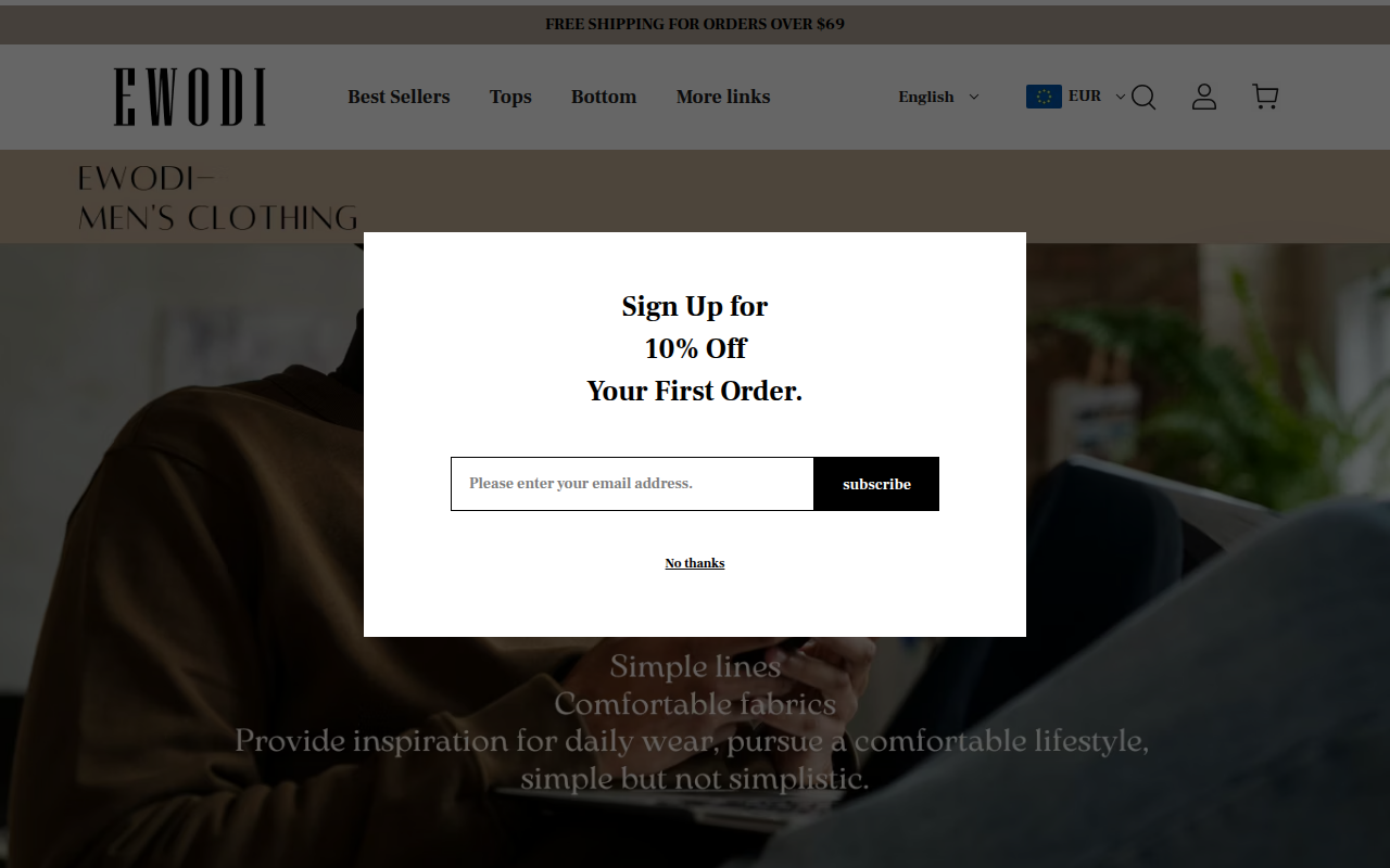 Screenshot van ewodi.com