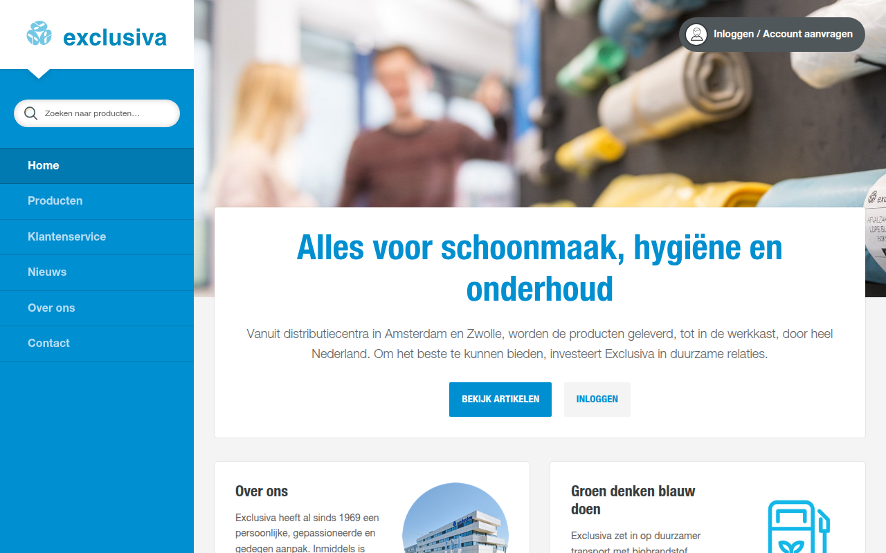 Screenshot van exclusiva.nl