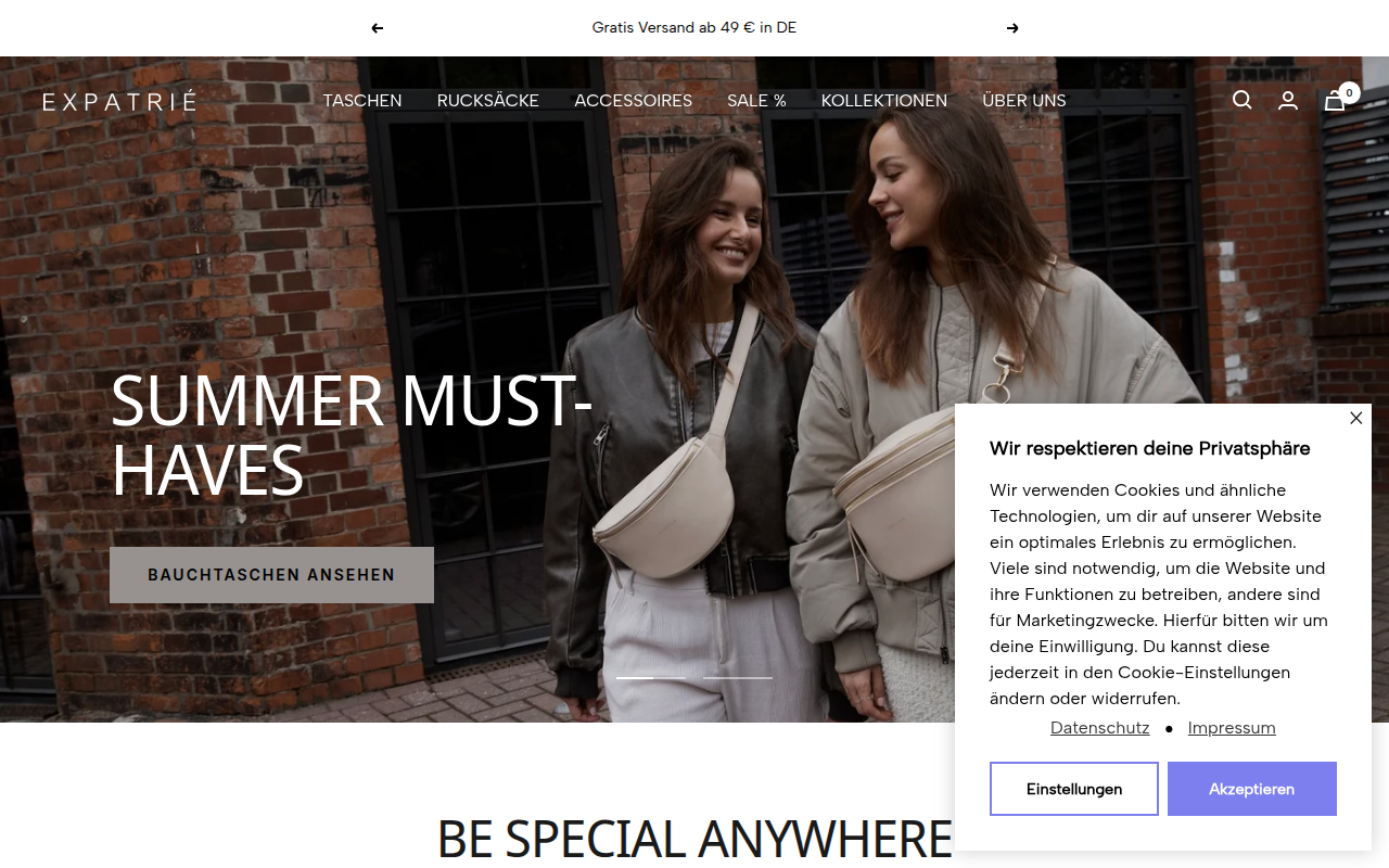 Screenshot van expatrie.de