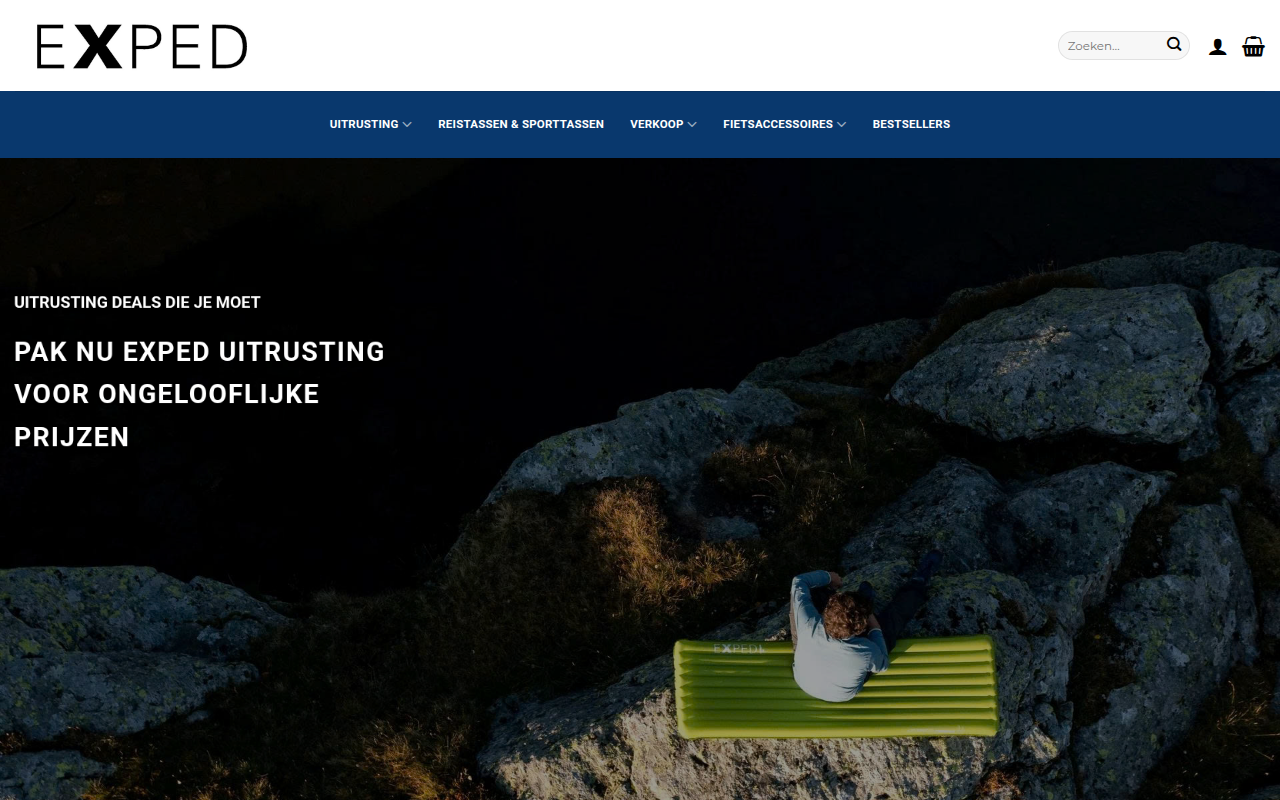 Screenshot van expeduitrustingwinkel.com