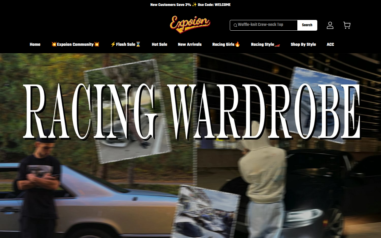 Screenshot van expoion.com