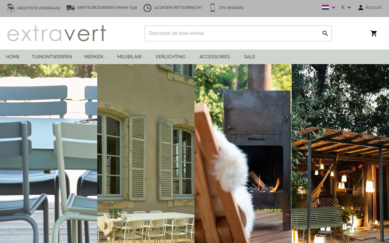 Screenshot van extravert.nl