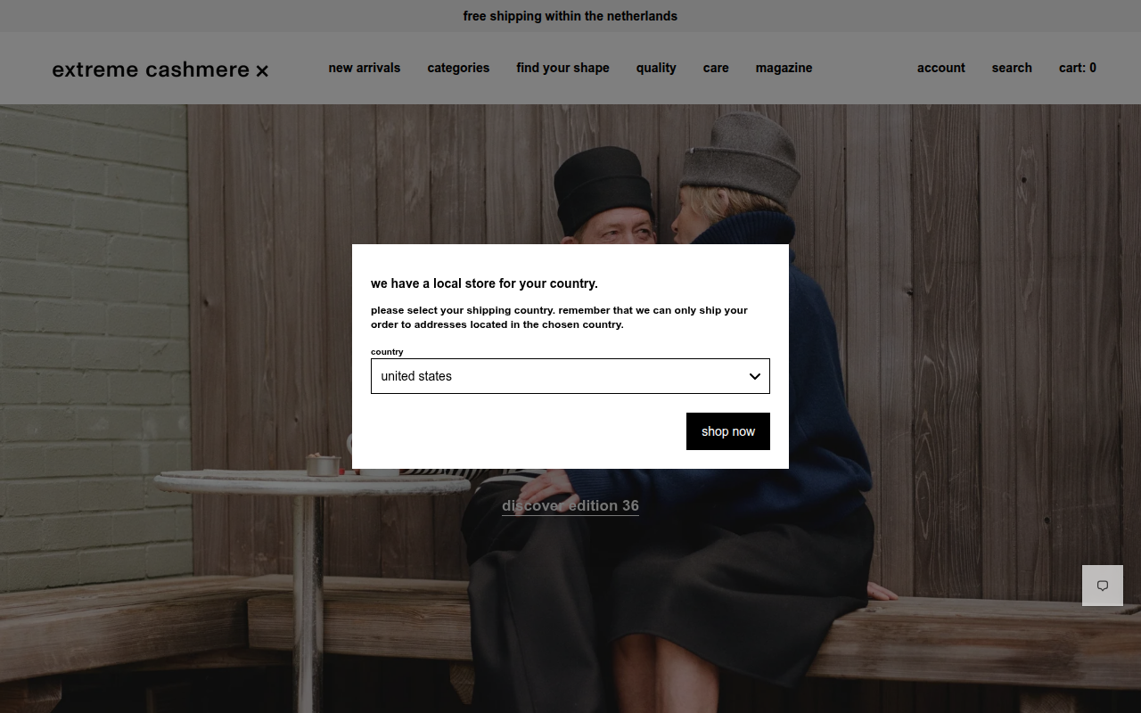 Screenshot van extreme-cashmere.com