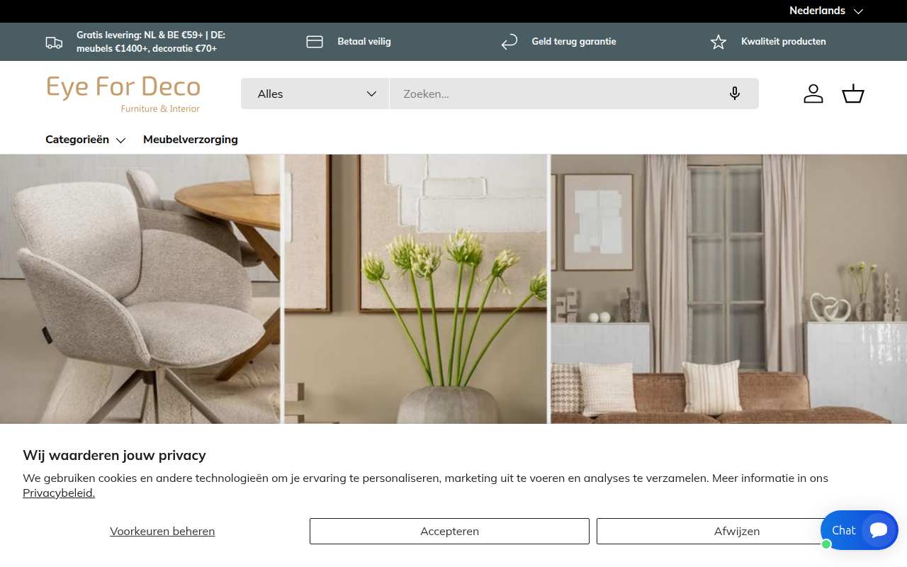 Screenshot van eyefordeco.com