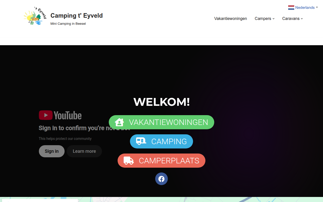 Screenshot van eyveld.nl