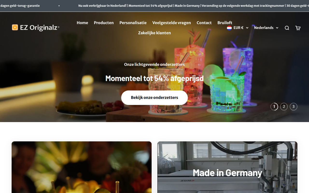 Screenshot van ezoriginalz.nl