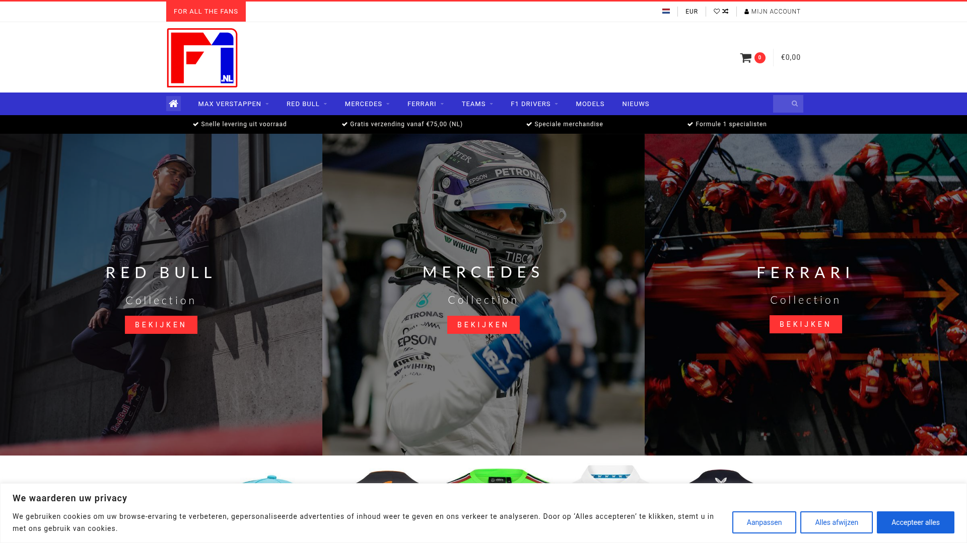 Screenshot van f1.nl