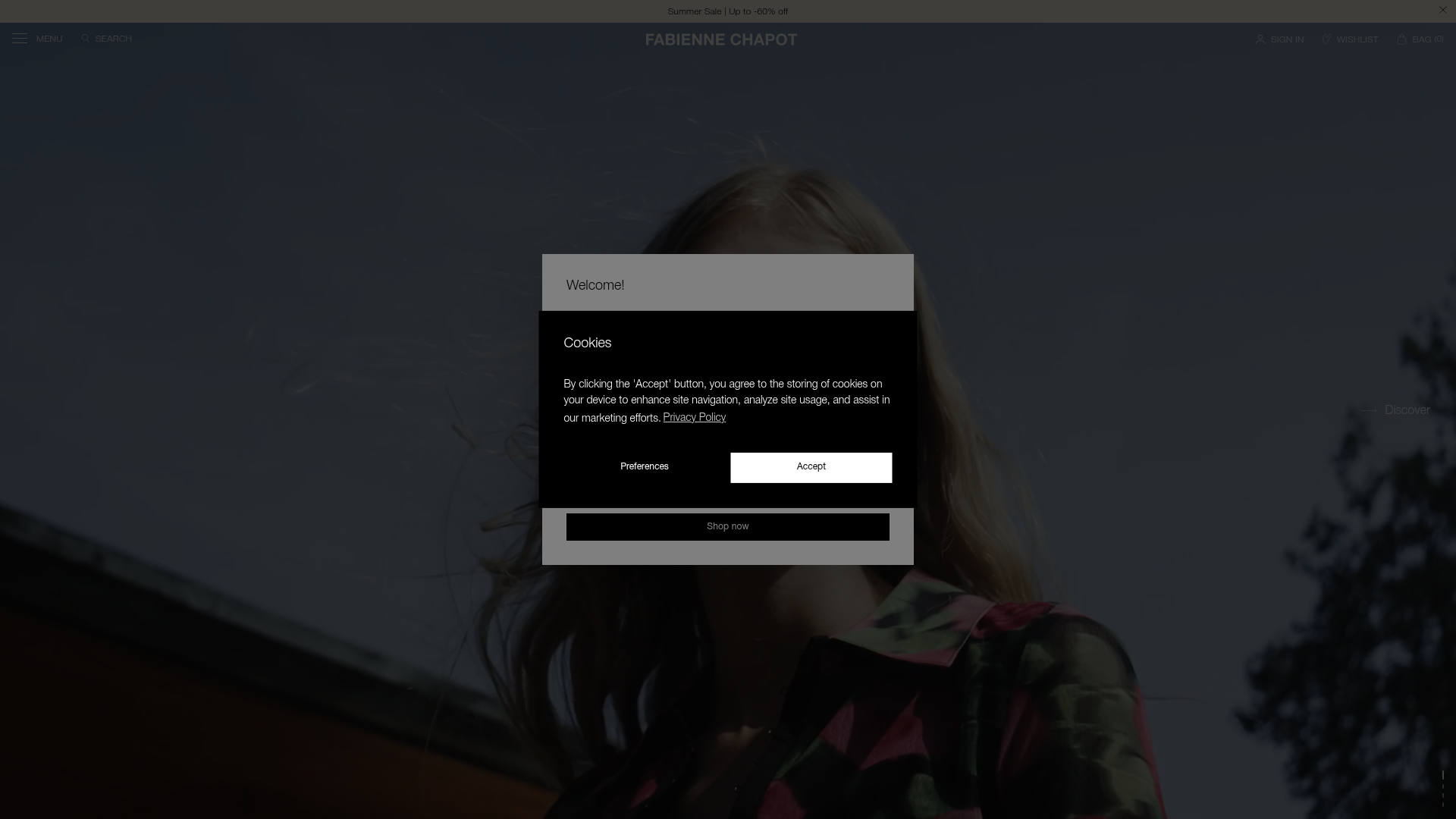 Screenshot van fabiennechapot.nl