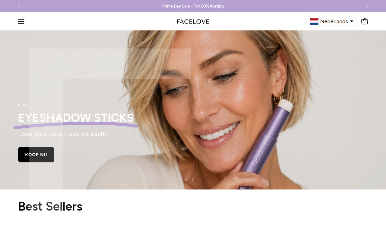 Screenshot van faccelove.com