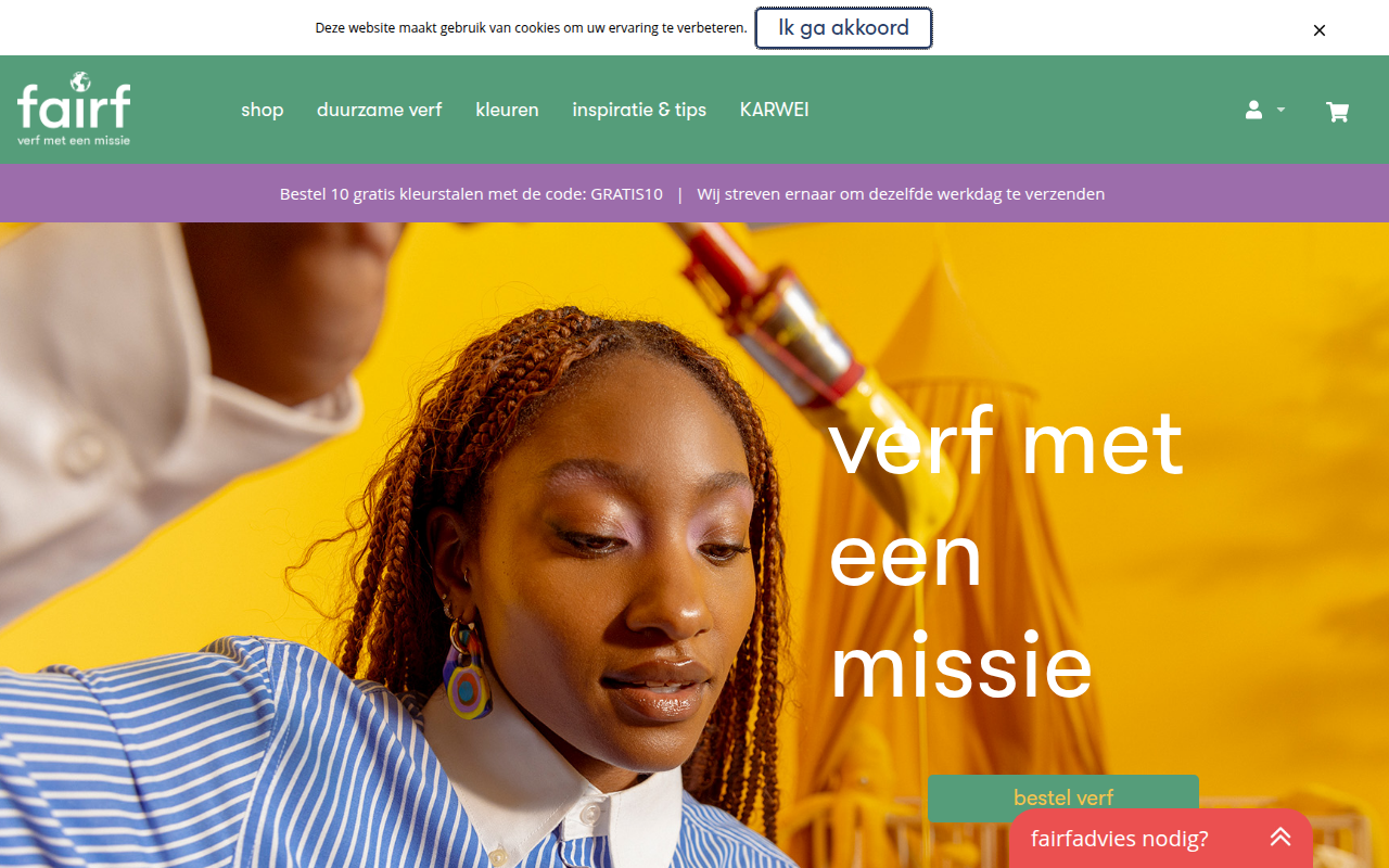 Screenshot van fairf.eu