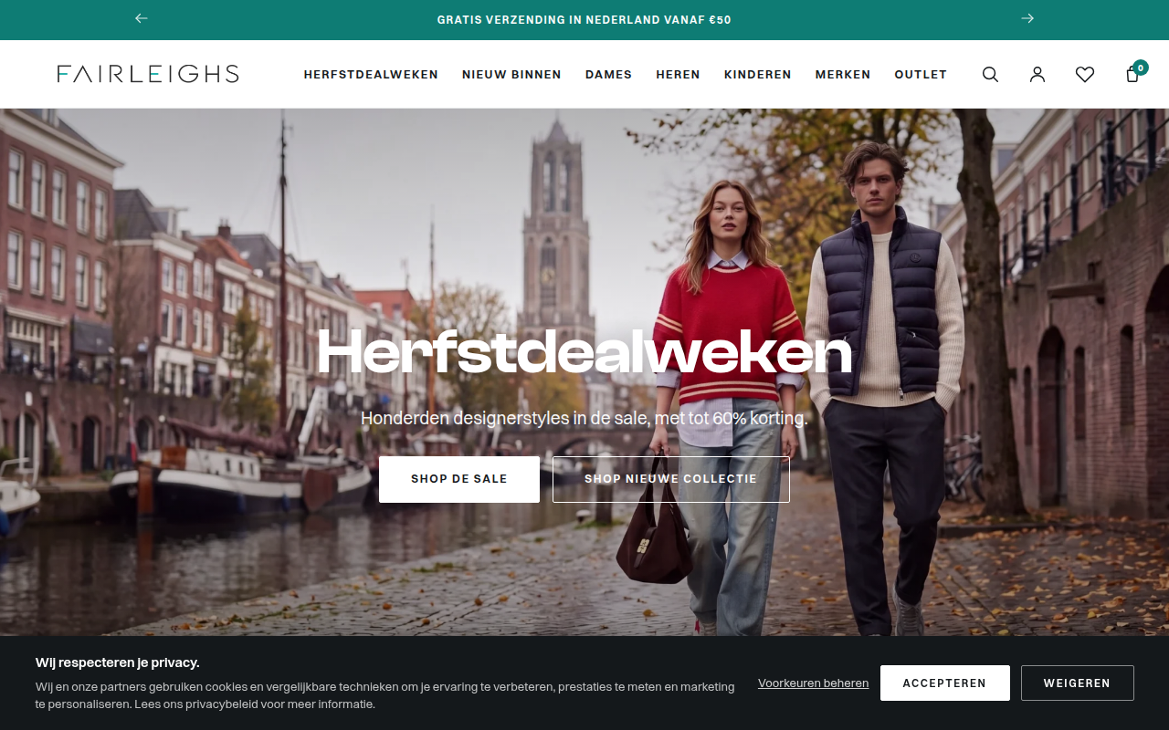 Screenshot van fairleighs.nl