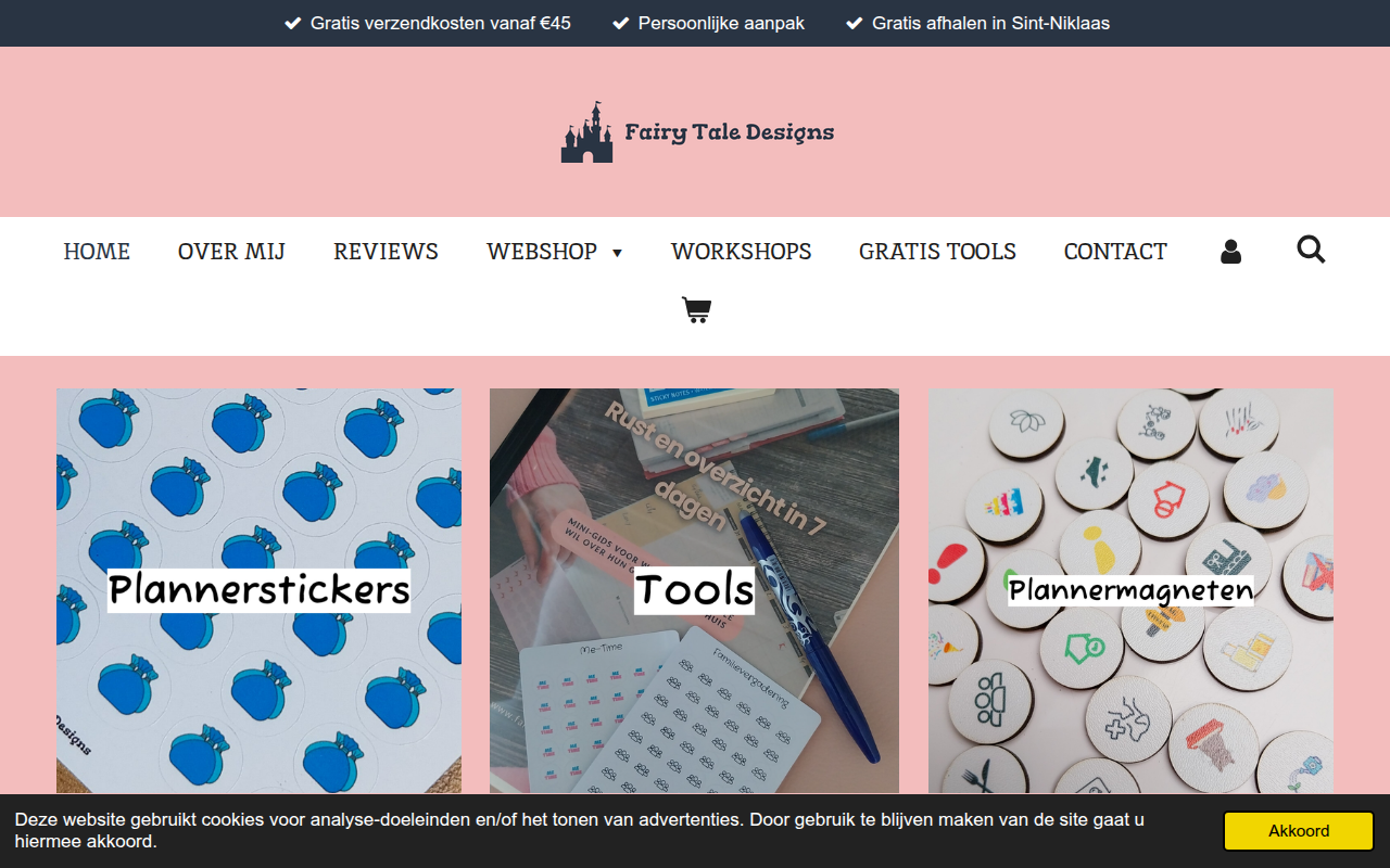 Screenshot van fairytaledesigns.be