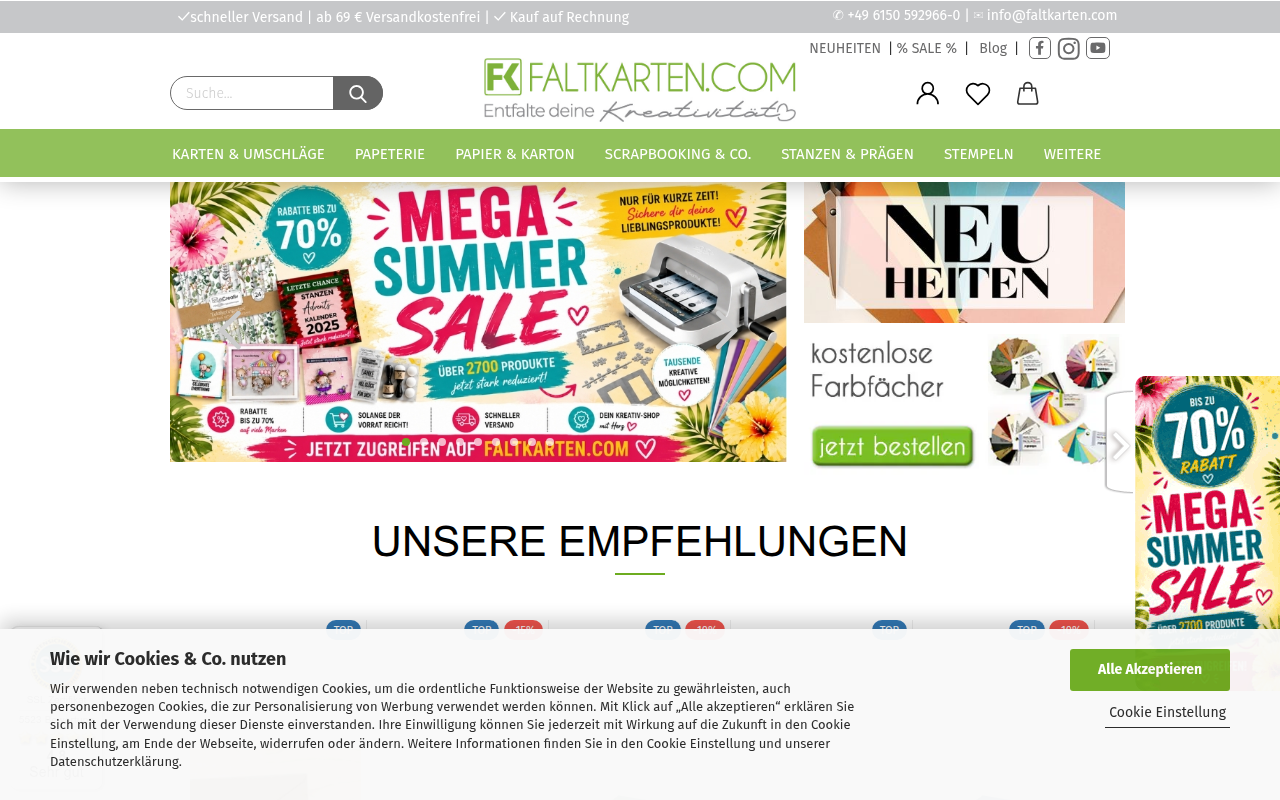 Screenshot van faltkarten.com