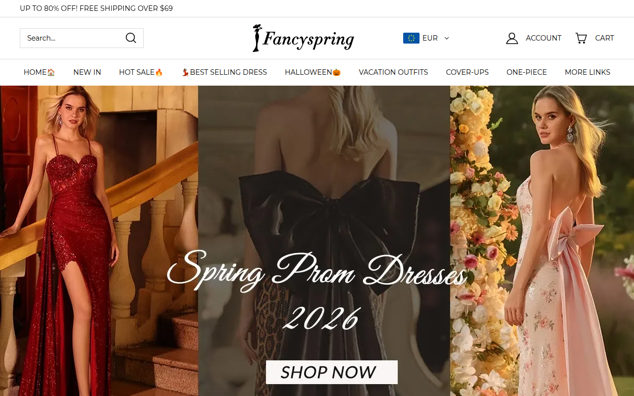 Screenshot van fancyspring.shop