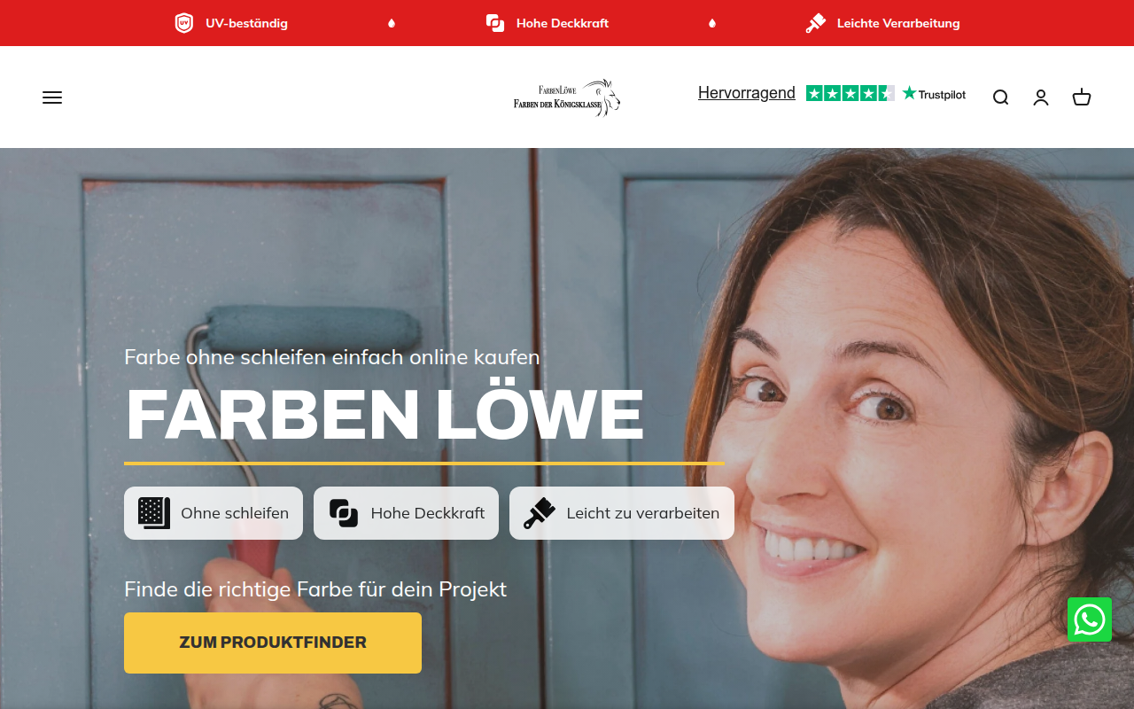 Screenshot van farbenloewe.de