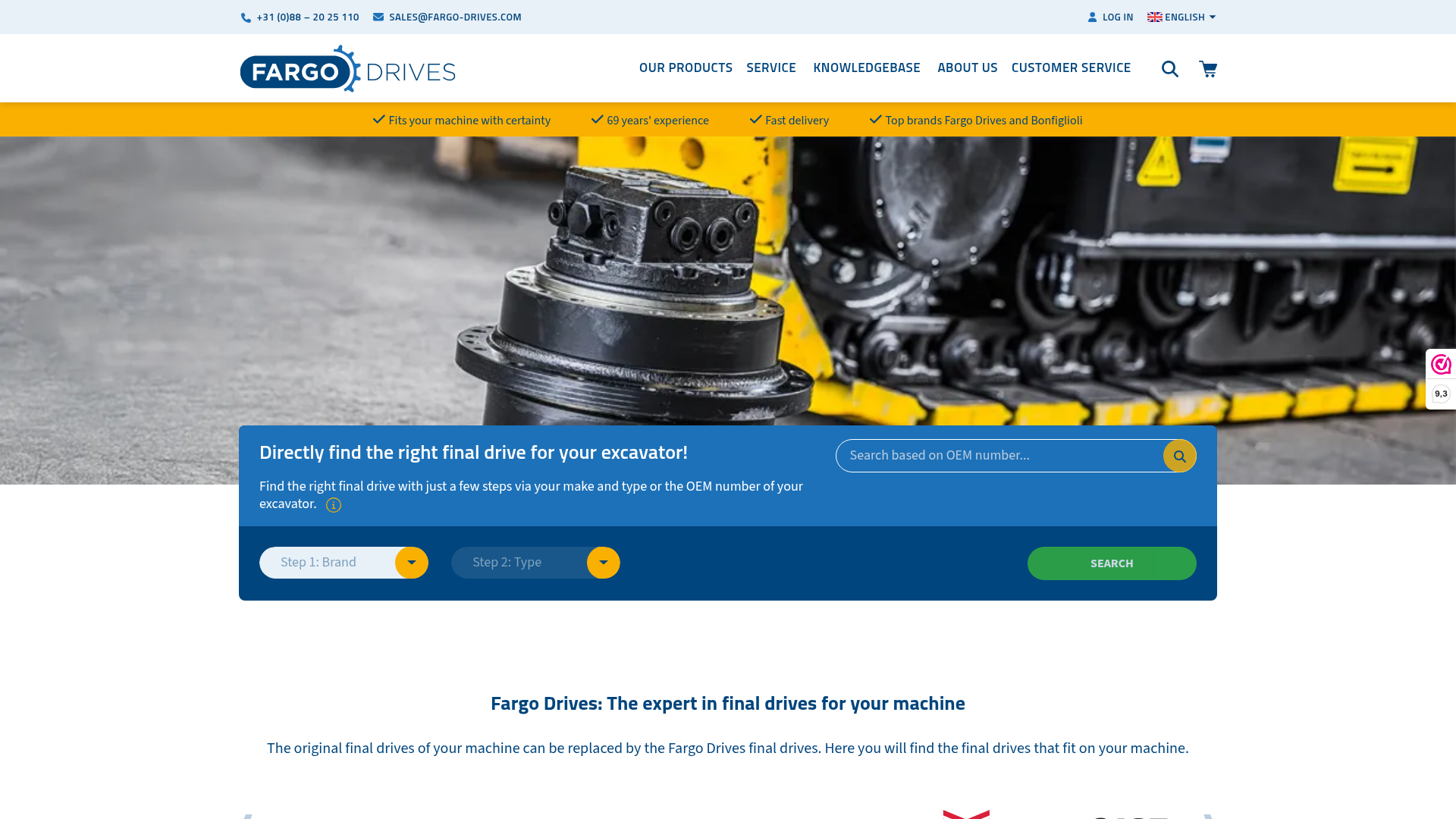Screenshot van fargo-drives.com