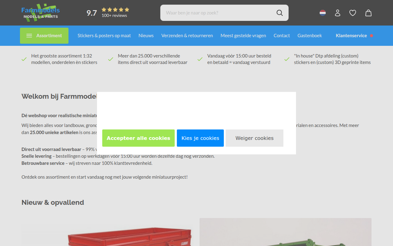 Screenshot van farmmodels.nl