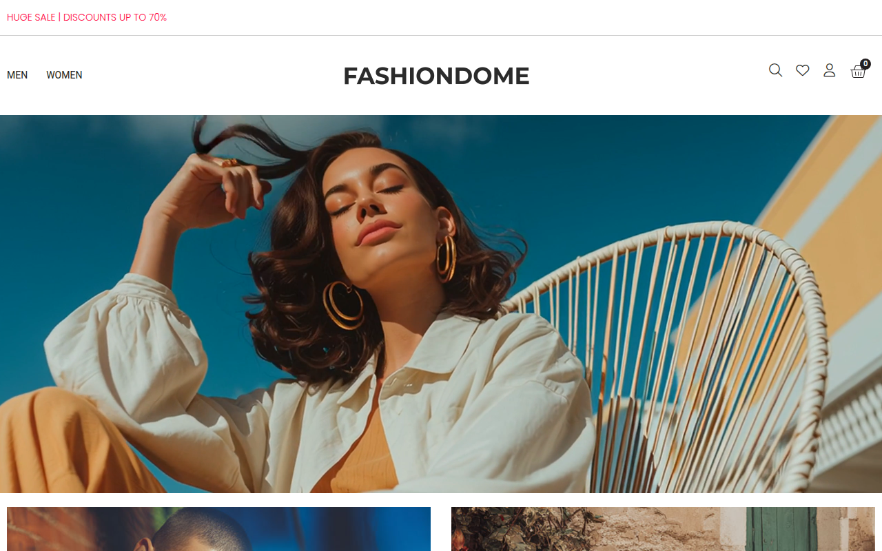 Screenshot van fashiondome.nl