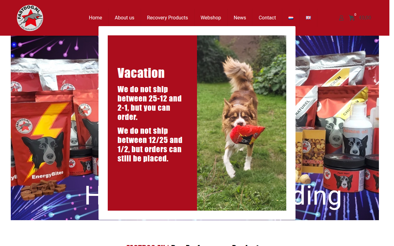 Screenshot van fastdog.nl