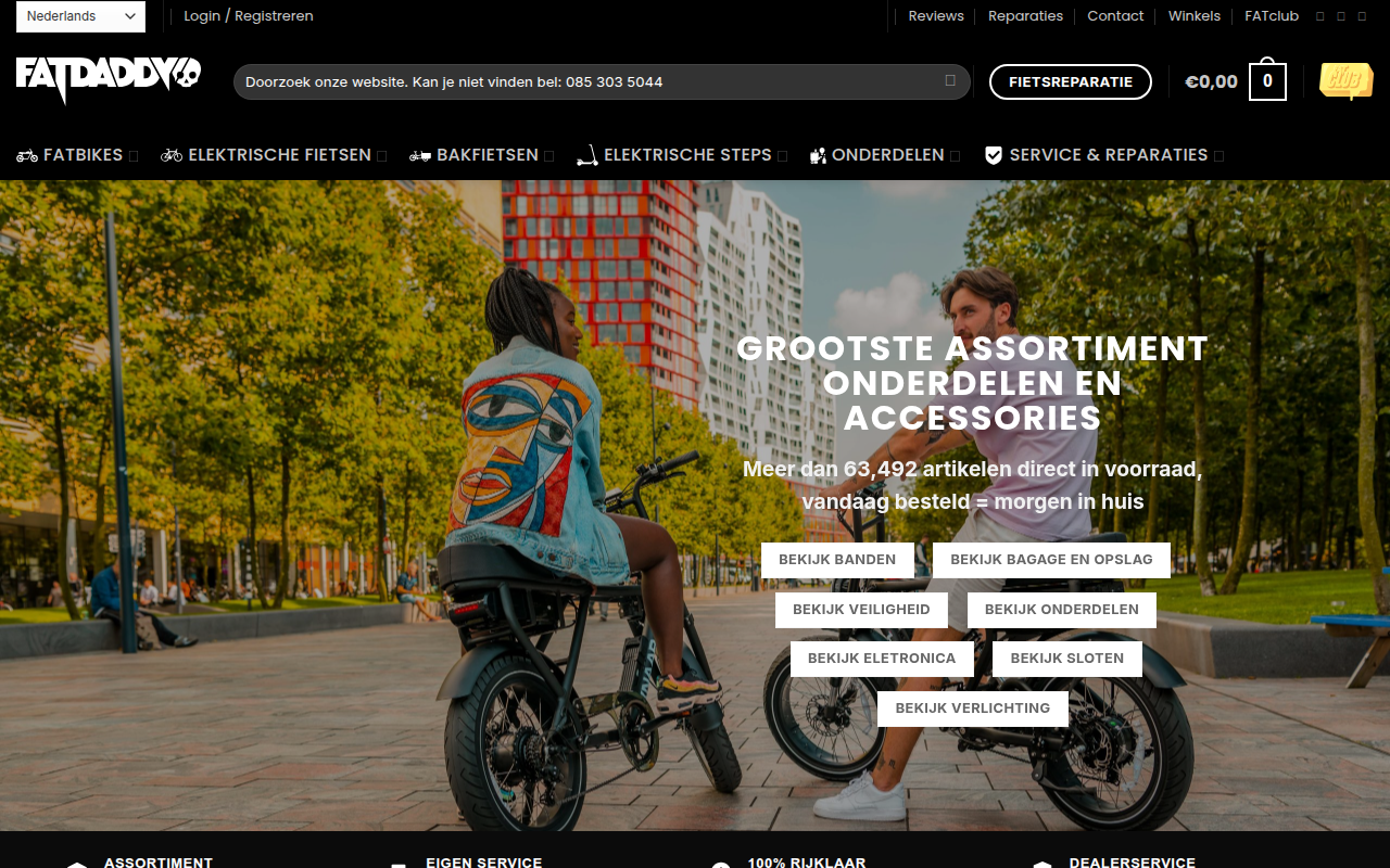 Screenshot van fatdaddy.nl