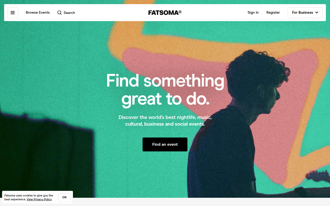 Screenshot van fatsoma.com