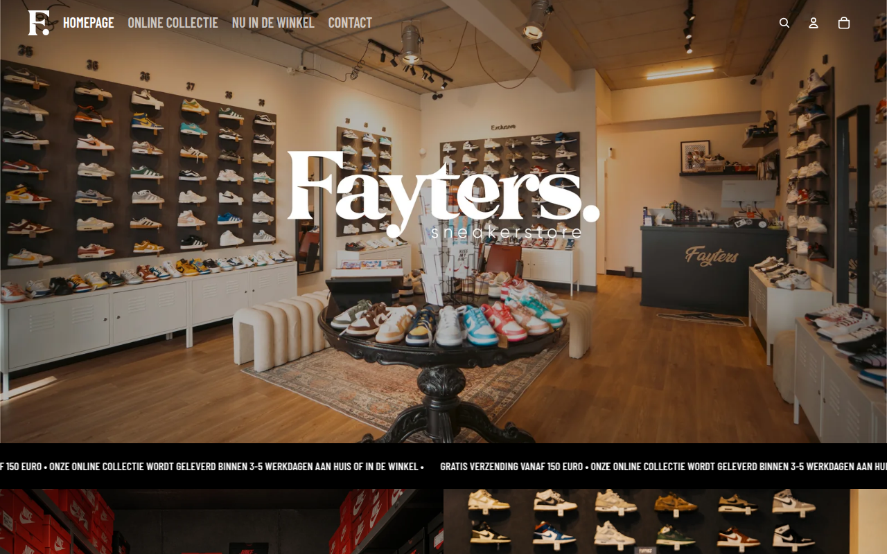 Screenshot van fayters.nl
