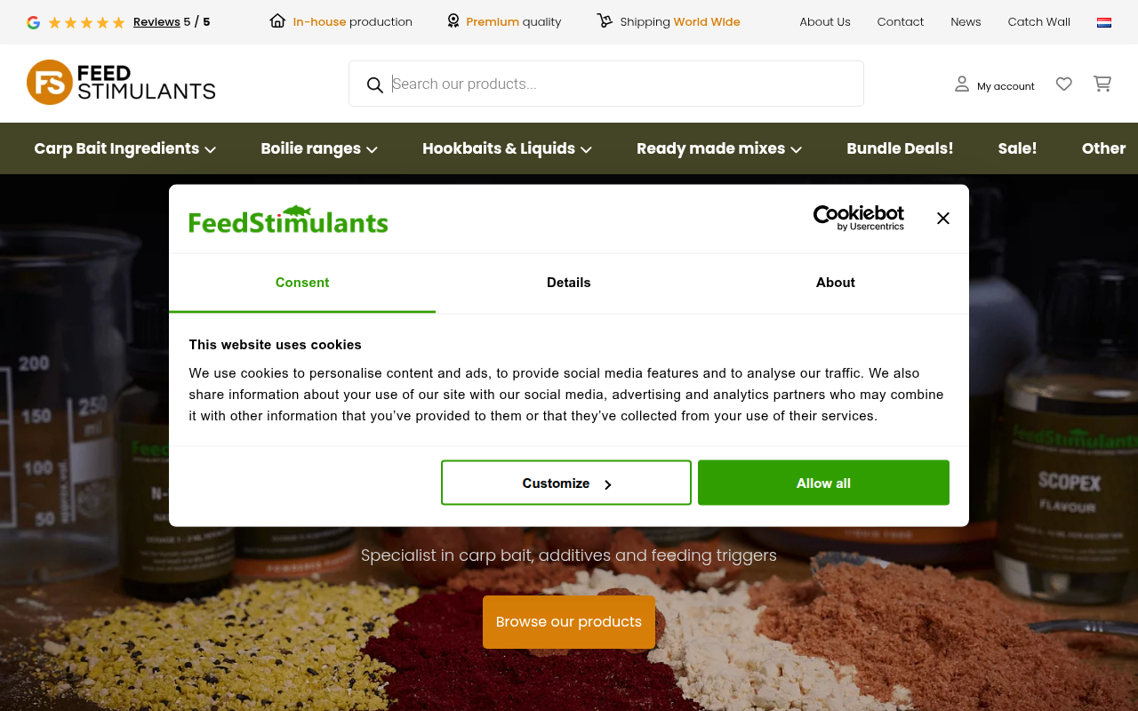 Screenshot van feedstim.com