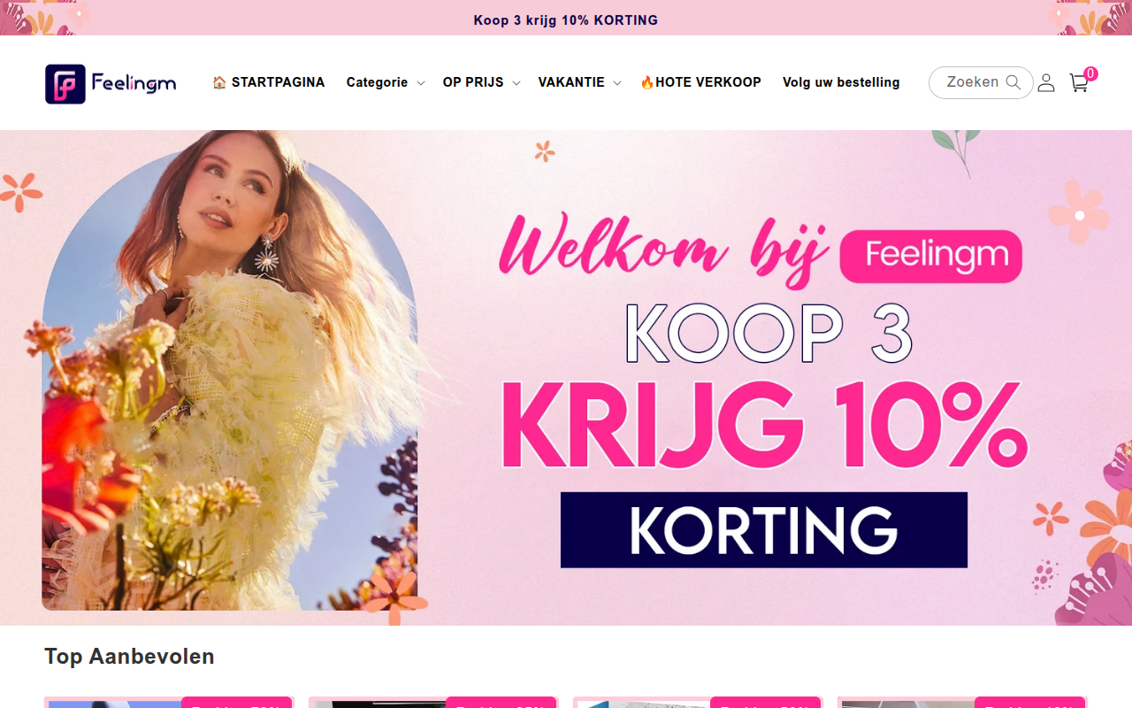 Screenshot van feelingm.com