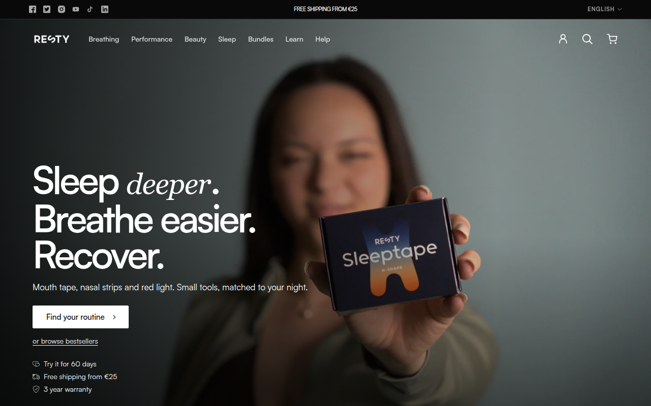 Screenshot van feelresty.com