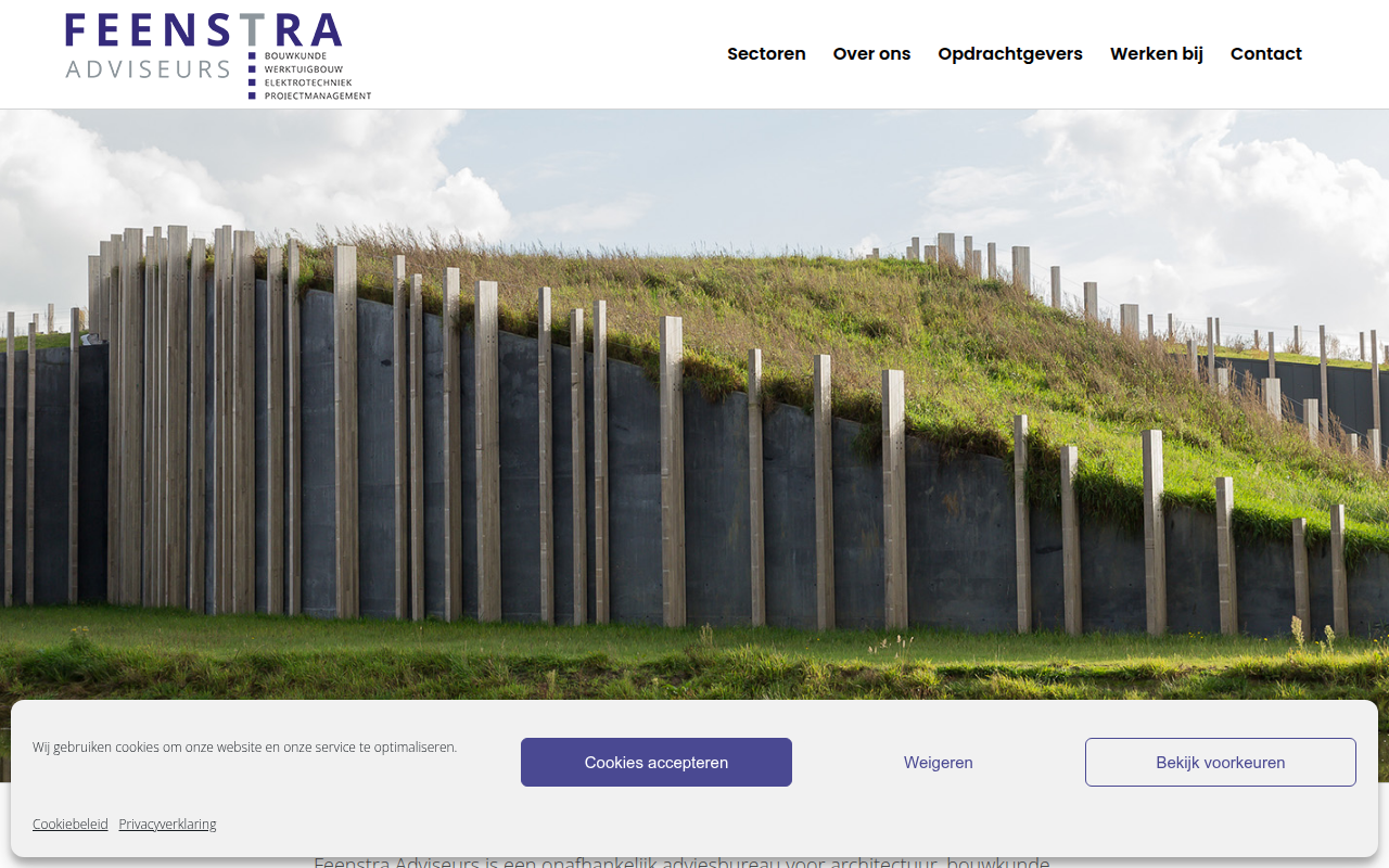 Screenshot van feenstra.nl