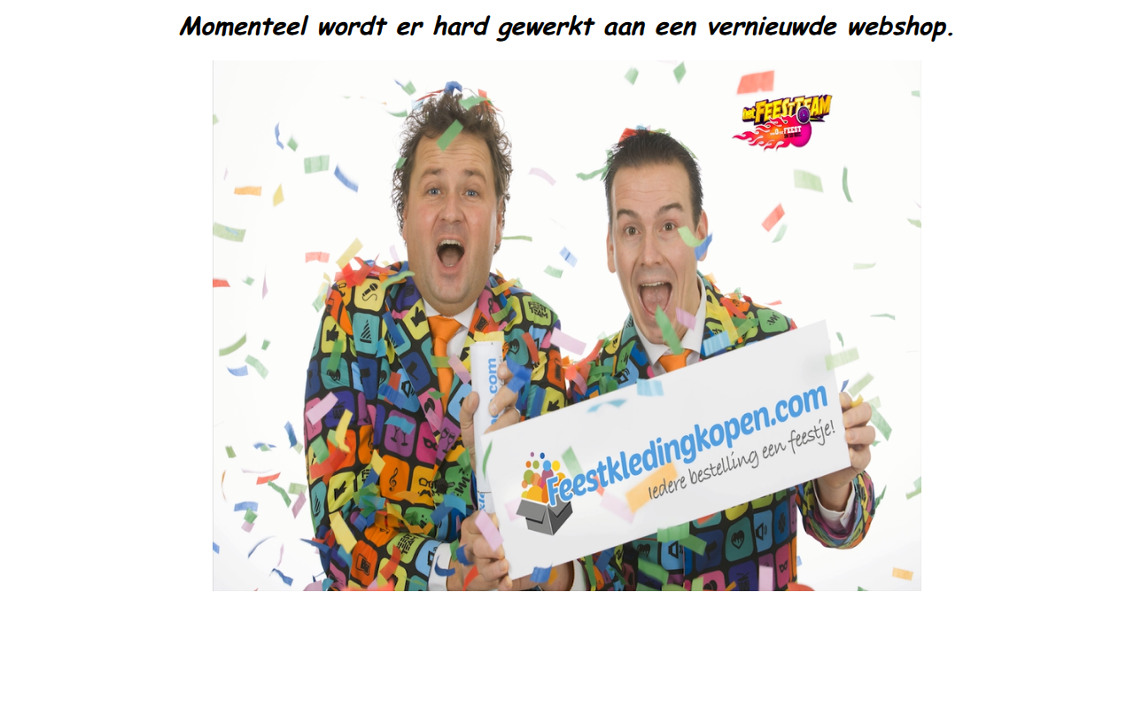 Screenshot van feestkledingkopen.com