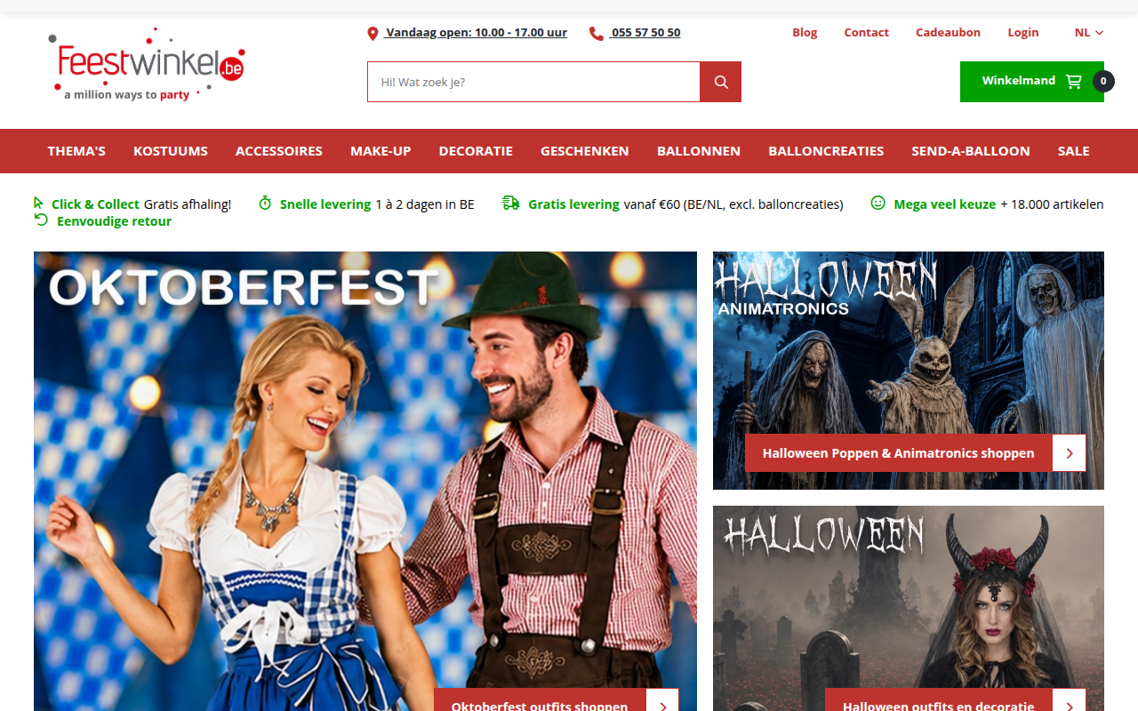 Screenshot van feestwinkel.be